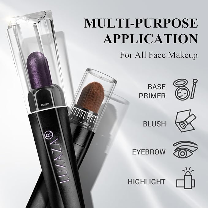 Neutral Eyeshadow Stick Makeup Set, Pink and Purple Metallic Shimmer Matte Cream Eye Shadow Eyeliner Brightener Pencil Crayon - PURPLE MARTINI