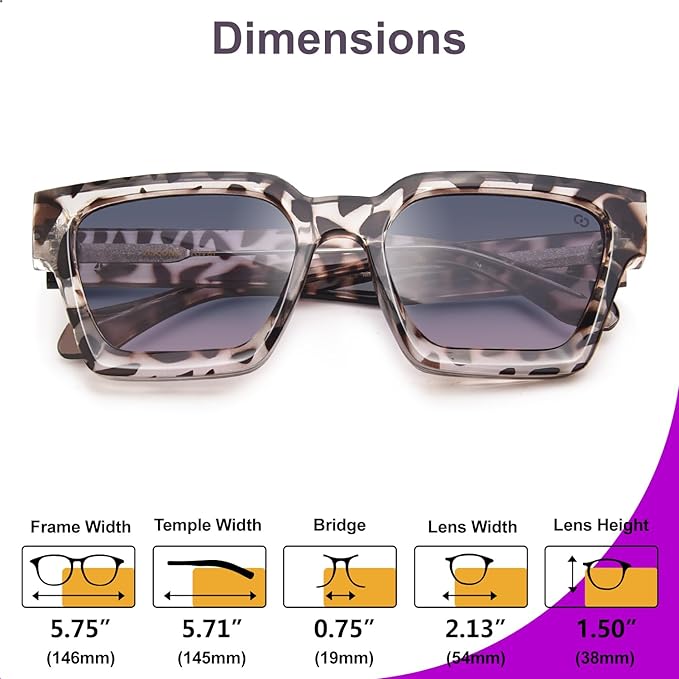VISOONE Fashion 100% UV400 Protection Rectangle TR90 Y2K Sunglasses Accessories for Women Men RIVER
