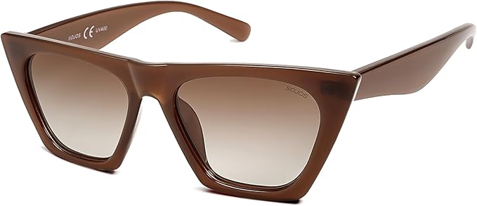 SOJOS Trendy Oversized Square Cateye Polarized Sunglasses Womens Big Frame Shades SJ2115