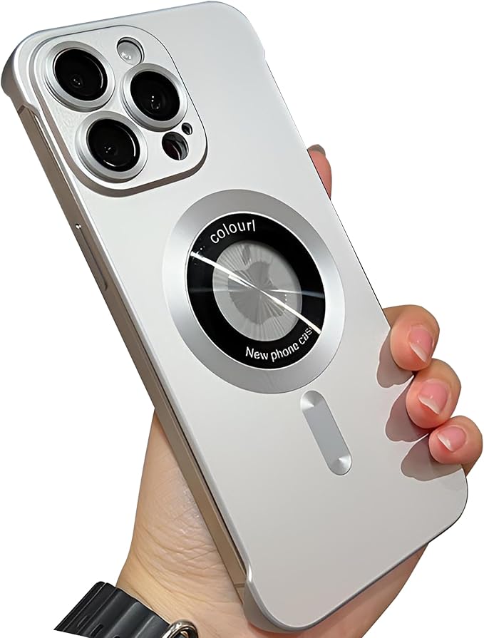 Compatible iPhone 12 Pro Silicone Minimalist Case with Camera Lens Bumper, Frameless Design, Ultra Thin and Shockproof, Simple and Practical Impact Protection. Silver