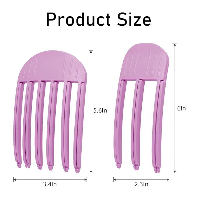 2Pack Hair Volume Clips, Volume Hair Clips for Fluffy Bangs, Easy High Crown Volumizing Hair Clips for Women,Root Clips for Curly Hair Volume Tool Natural Voluminous Look(Purple)