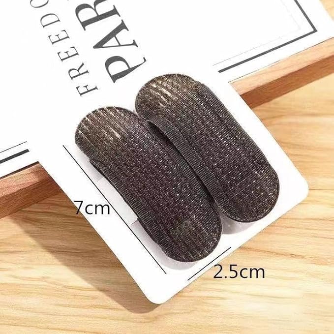 6PCS Sponge Hair Volume Booster - Non-Slip Fluffy Base Inserts for Updos and Buns, Invisible Hair Thickening Pads for Thin Hair (Home/Party/Wedding Styling Accessories)