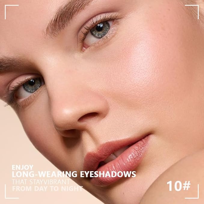 4 Colors Light Beige Nude Soft Pink Ivory Eye Shadow Palette Makeup, Neutral Matte Shimmer Eyeshadow Palette for Women Highly Pigmented Waterproof, paleta de sombras de ojos, Vegan & Cruelty-free 10