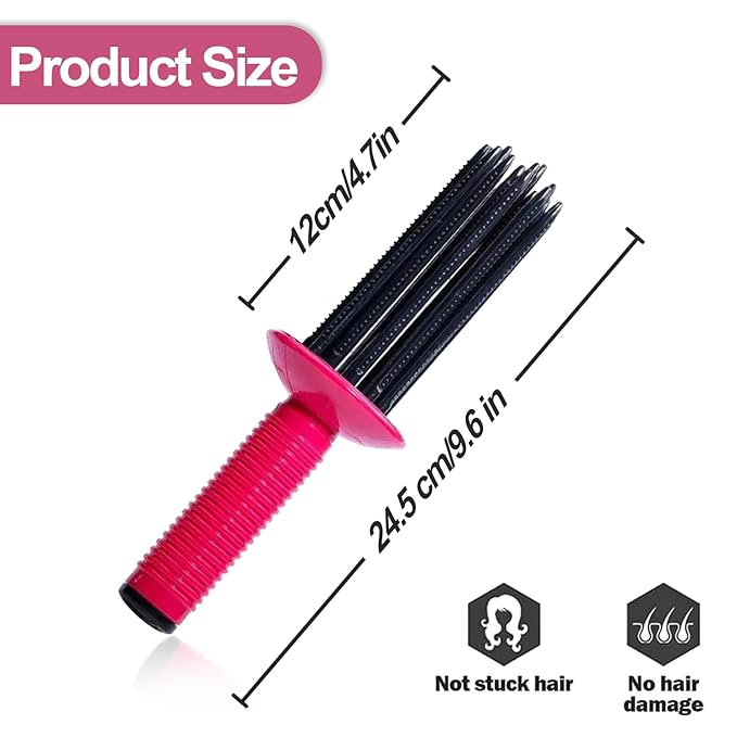 2024 New Curly Hair Styler Tool - Curling Roll Comb with Fluffy Curl Effect, Professional Hair Salon Quality