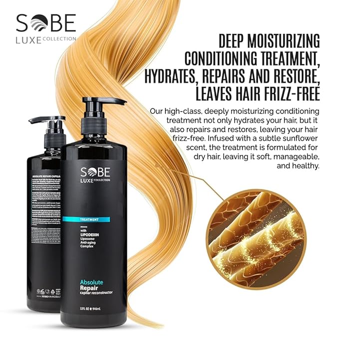 Deep Repair Keratin Hair Treatment - Hydrate, Moisturize & Tame Frizz, 32 oz
