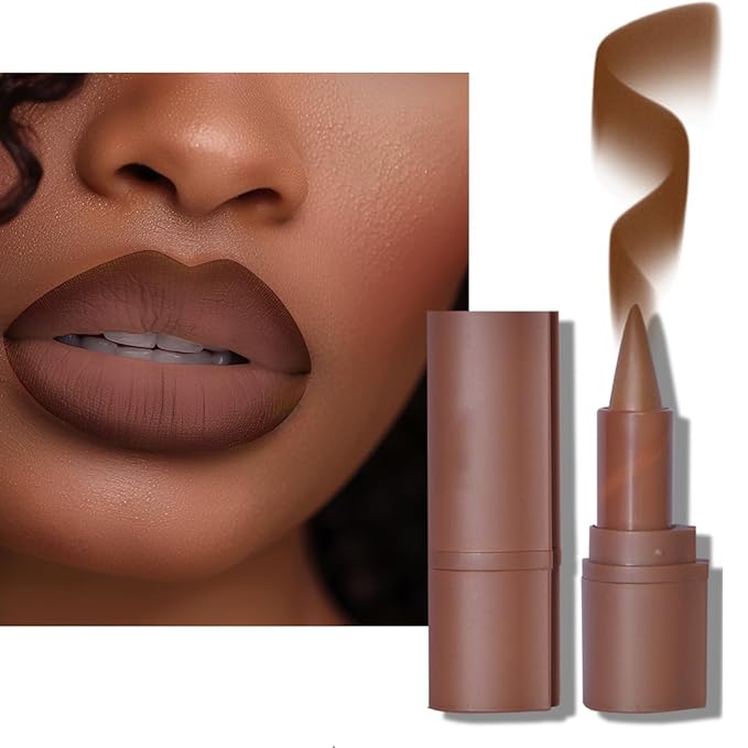 2-in-1 Gradient Lip Liner and Lipstick Lip Combo Set - Achieve Flawless Contour and Gradual Ombre Effect with Easy-to-Use Crayon Form and Cone Tip (01# Milk Tea, 1 Count (Pack of 1))