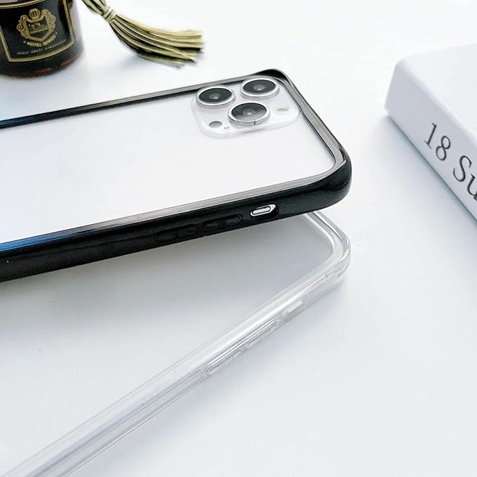 for iPhone 16 Pro Bumper Case Clear, Slim Fit No Back Design Soft TPU Bumper Frame Excellent Heat Dissipation Wireless Charging Compatible 4 Corners Raised Shockproof (Clear)