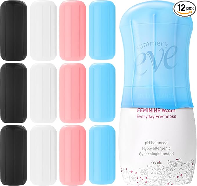 12 Pack Travel Essentials Silicone Bottle Covers, Cruise Ship Essentials,Travels Essentials for Women Men,Elastic Sleeves for Leak Proofing,Travel Size Toiletries,Accessories Luggage