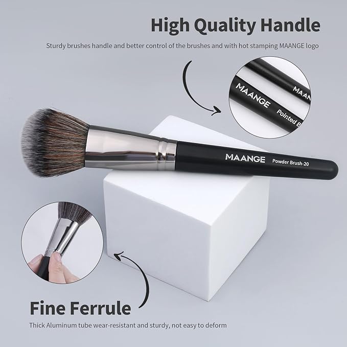 MAANGE Makeup Brushes 29 Pcs Makeup Kit, Premium Synthetic Foundation Powder Concealers Eye shadows Blush Brush Make up Brushes Set (Black, 29 Piece Set)