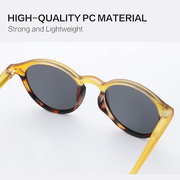 ZENOTTIC Polarized Round Sunglasses, Stylish Sunglasses for Men and Women Retro Classic, Multi-Style Selection