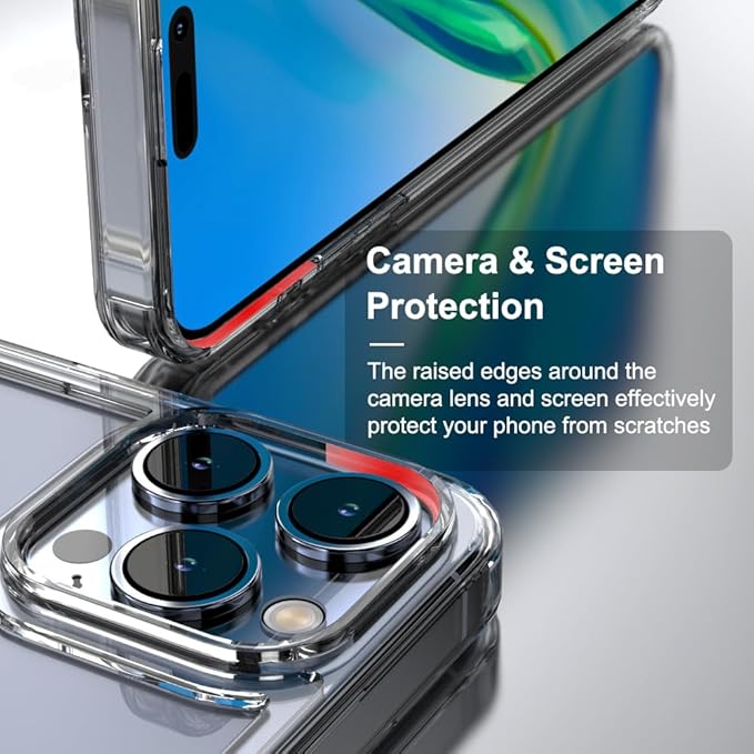 for iPhone 15 Pro Max Clear Bumper Frame No-Back Case, Slim Fit Ultra-Light Anti-Yellowing Transparent Protection Phone Cover Case 6.7" 2023