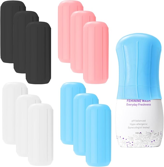 12 Pack Travel Essentials Silicone Bottle Covers, Cruise Ship Essentials,Travels Essentials for Women Men,Elastic Sleeves for Leak Proofing,Travel Size Toiletries,Accessories Luggage