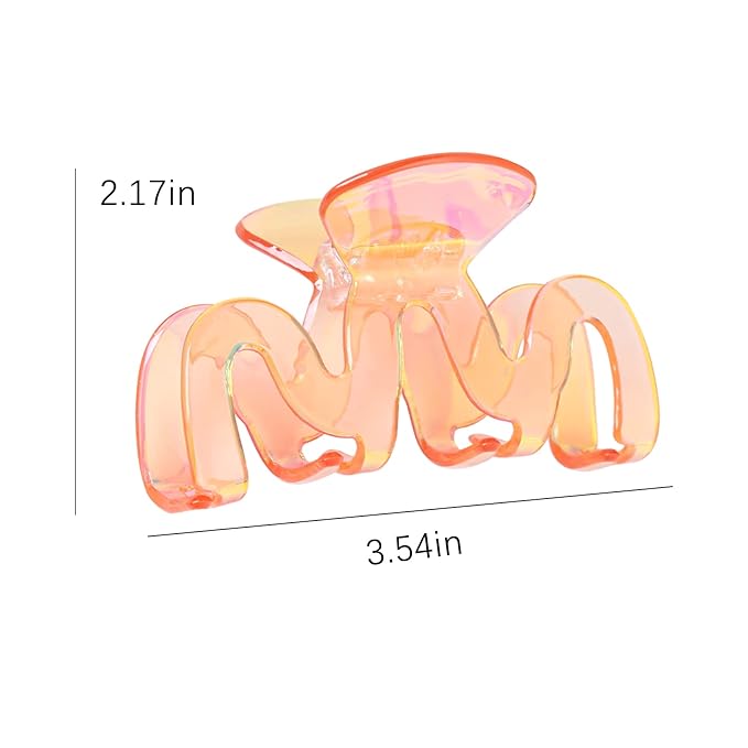 Jayongnee 3Pcs Hair Claw Clips for Thick Hair, Nonslip Claw Clip for Women Thin Hair (Multi-colored6)