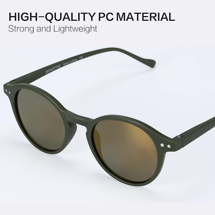 ZENOTTIC Polarized Round Sunglasses, Stylish Sunglasses for Men and Women Retro Classic, Multi-Style Selection