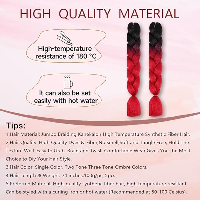 Ombre Braiding hair synthetic Crochet braids twist 24inch 3pcs/lot 100g Ombre two three tone Jumbo braid hair extensions Dreadlocks