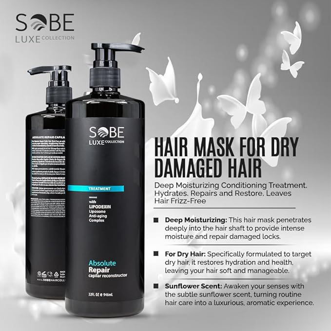 Deep Repair Keratin Hair Treatment - Hydrate, Moisturize & Tame Frizz, 32 oz