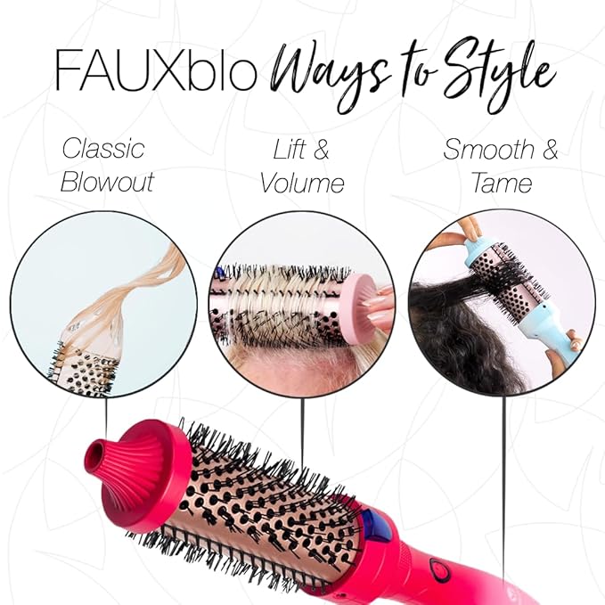 CALISTA FAUXblo Thermal Blowout Brush | Heated, Airless Round | Heats to 365F | One-Step for Smooth, Shiny Hair | 3 Sizes for All Hair Types | Dual Voltage (Timeless Teal, 1.25)
