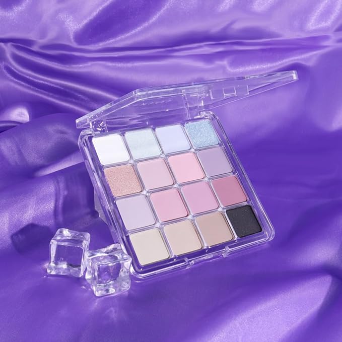 16Color Matte Shimmer Eyeshadow Palette, Blue Pink Purple Nude Red Green Black 16Color Series Eye Shadow Makeup, Warm Sparkly Eyeshadows Long Lasting Waterproof Naturing-Looking Women Girls Eye Shadow