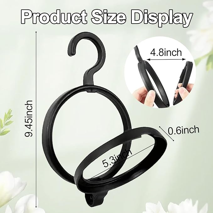 2Packs Hanging Wig Stand 2packs Wig Storage Bags Dust-proof Wig Bags With Hanger With Clear Zipper Closure for Multiple Wigs Hats and Hair Extensions Accessories (White stand-Black bag)