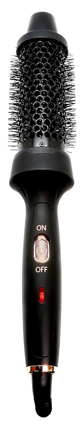 Aria Beauty HairGoals Hot Styling Brush - Hair Dryer and Blow Dryer with Round Brush Adds Volume - Achieves Perfect Blowout Effect - Black - 1 pc