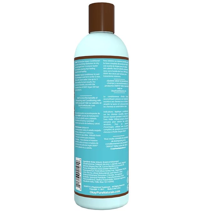 OKAY Argan Oil Conditioner, 12 Fluid Ounce
