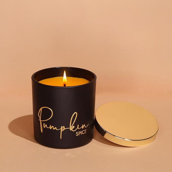 Lulu Candles | Pumpkin Spice | Luxury Scented Soy Jar Candle | Hand Poured in The USA | Highly Scented Long Lasting (9 Oz. Limited Edition)