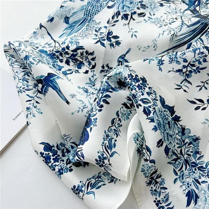 100% Pure Mulberry Silk Scarfs 26"x26" Square Scarf Women Neckerchief Headscarf hair scarf bandana Gift Packed