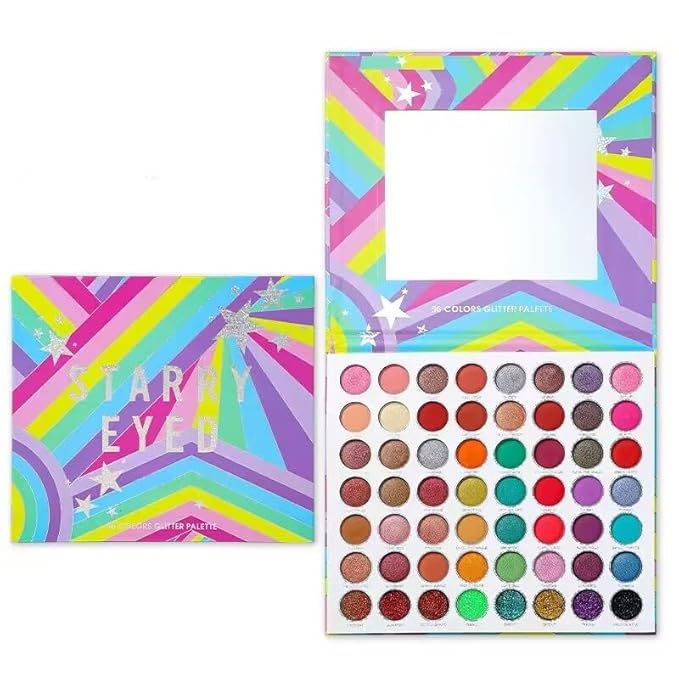 56 Shades Matte Shimmer Eye Shadow Palette Makeup Glitter Eyeshadow Palette Colorful Pressed Powder Makeup Pallet for Women