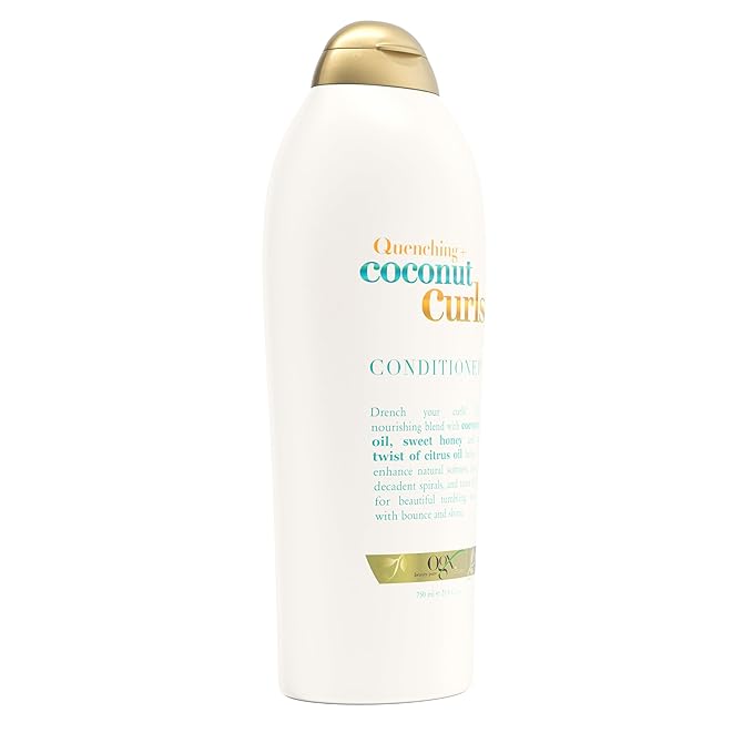 OGX Quenching + Coconut Curls, Moisturizing Conditioner for Curly Hair, Detangling, Curl Enhancing, 25.4 fl oz