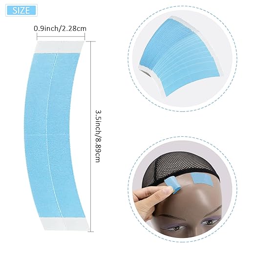 40pcs Wig Tape for Lace Wigs Double Sided Waterproof Wigs Adhesive, Tape Strips for Lace Front Wig Toupee, Hairpiece Hair Tape for Hair Extension