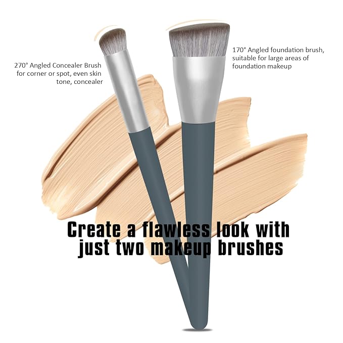 Banidy Foundation Makeup Brush Contour Concealer Brush Large Powder Brush Kabuki Brush Perfect for Any Look Premium Luxe Plush Fibers Rounded Flawless Face Brush Ideal for Liquid, Cream, Powder,Blending, Buffing, Setting Blush Brush