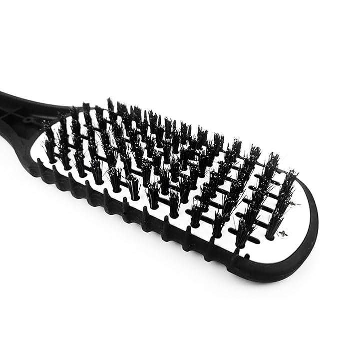 Aethland Boar Bristles Clamp Brush, Double-Sided for Straightening, Detangling, and Styling Hair