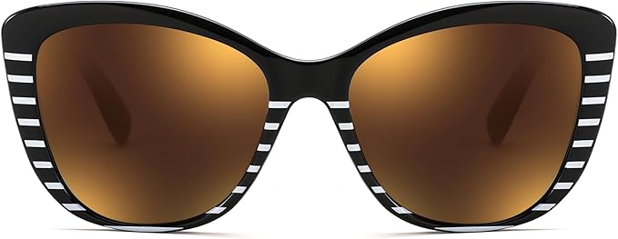 FEISEDY Polarized Vintage Sunglasses American Womens Square Jackie O Cat Eye Sunglasses B2451
