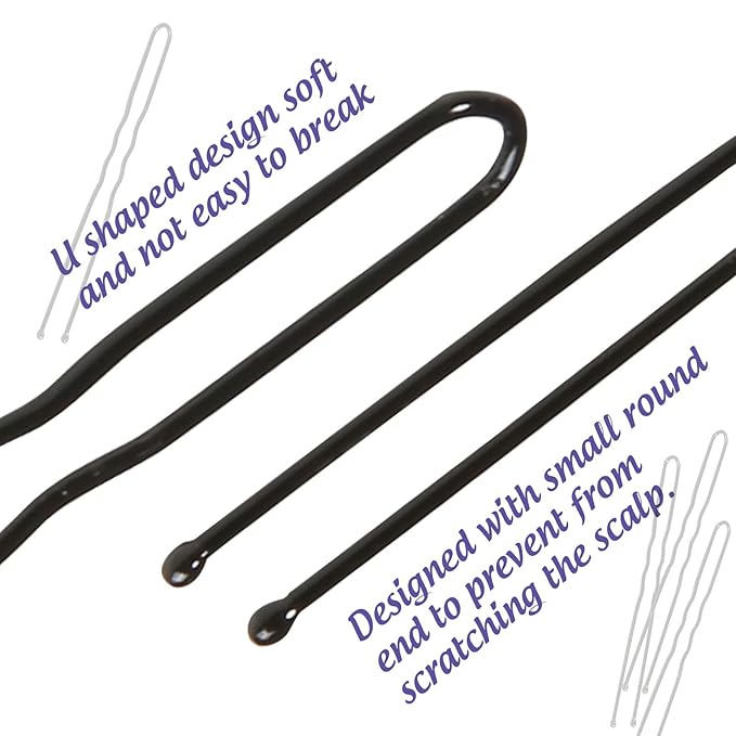 FANDAMEI Hair Donut Bun Maker Set - 4 Bun Shapers, 20 Invisible Nets, 5 Elastics, 20 Bobby Pins (Black)