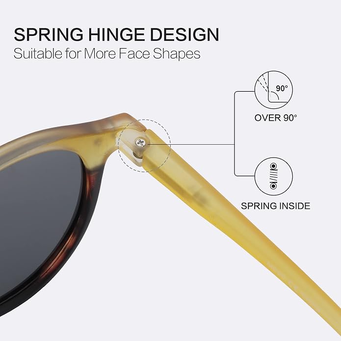 ZENOTTIC Polarized Round Sunglasses, Stylish Sunglasses for Men and Women Retro Classic, Multi-Style Selection