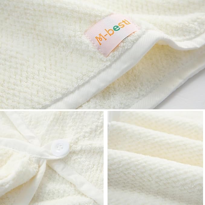 2 Pack Microfiber Hair Towel Wrap,Hair Drying Towel with Button, Absorbent and Soft,Anti-frizz Head Towel to Dry Hair Quickly(Beige&Beige)