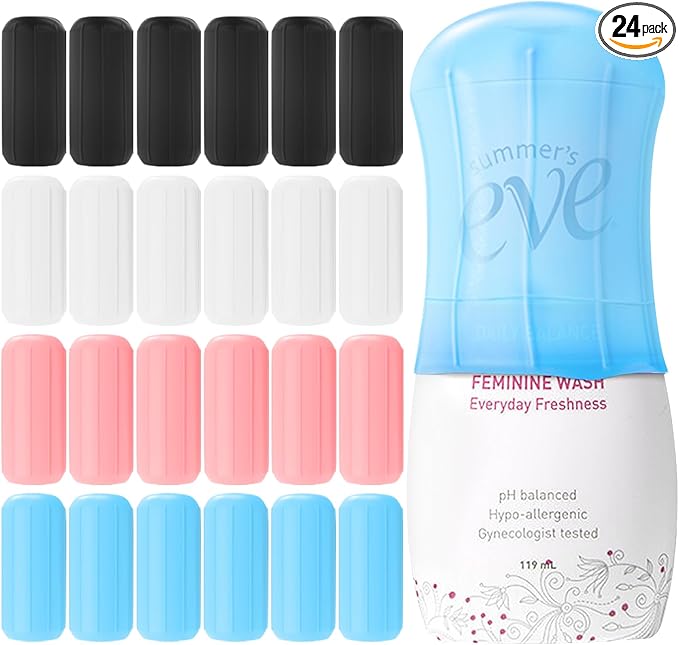 24 Pack Elastic Sleeves for Leak Proofing Travel,Silicone Leak Proof Sleeves for Travel Container in Luggage, Reusable Accessory for Cruise Ship Essentials for women Men
