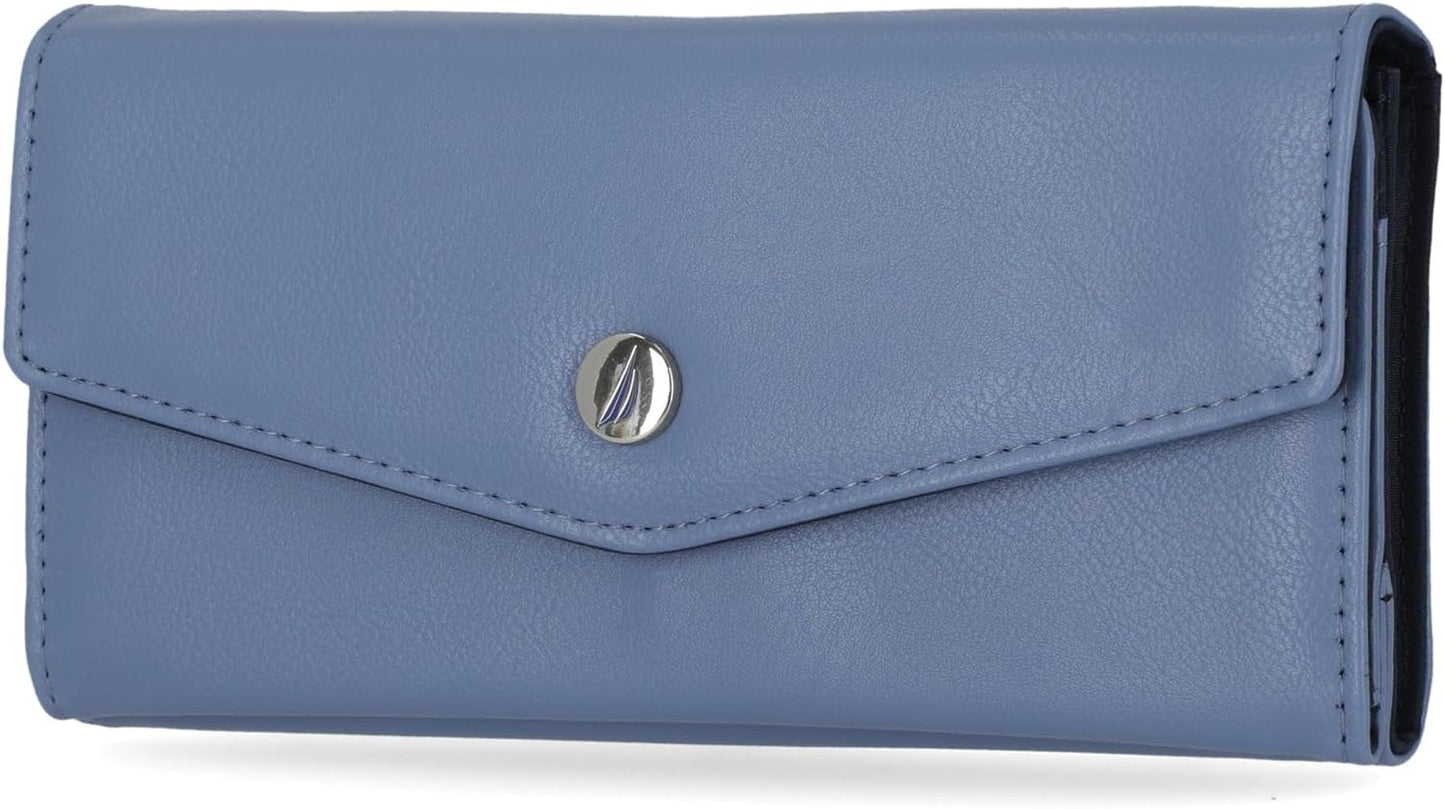 Nautica Money Manager RFID Slim and Small Wallet for Women - Credit Card Holder with Coin Purse and Zipper Wallet, Women's Clutch Organizer