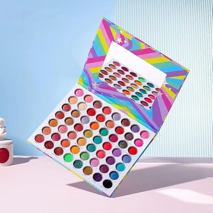 56 Shades Matte Shimmer Eye Shadow Palette Makeup Glitter Eyeshadow Palette Colorful Pressed Powder Makeup Pallet for Women