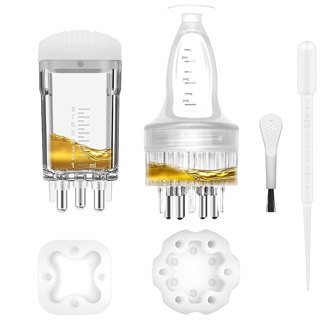 Minoxidil Applicator for Minoxidil, Precision Dosing with Leak Proof Design, Scalp Massager with Metal Micro Tips for Enhanced Absorption, Easy to Use and Refillable Hair Treatment Tool