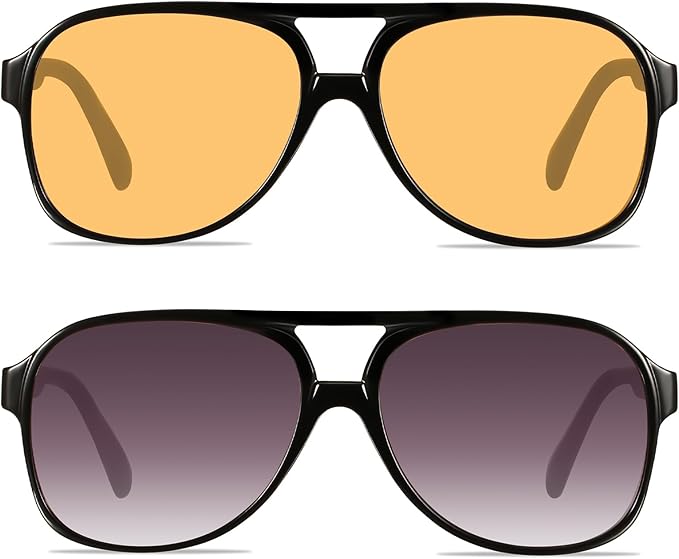 YDAOWKN Retro Aviator Sunglasses for Women Mens Large Frame Classic Vintage 70s Sun Glasses Aviators