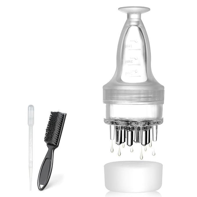 Minoxidil Applicator, Scalp Oil Applicator - Transparent easy to Observe, Easy to Clean, Controlled Flow Rate - Ideal for Minoxidiland & Wild Growth Hair Oil