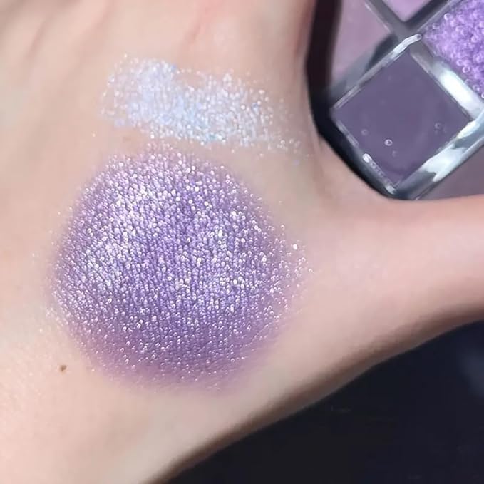 9 Colors Eyeshadow Palette Set - Mauve Purple Taupe Eyeshadow Themes, High Pigmented Blendable Matte & Glitter Shimmer Finishes, 24-Hour Long Wear Eye Makeup for Christmas Party & Music Festival