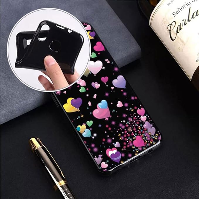 Case for Fossibot F109 5G (6.74"), Black Soft TPU Bumper Phone Case, Slim Shockproof Silicone Military Grade Drop Protective Shell for Fossibot F109 5G - Balloon