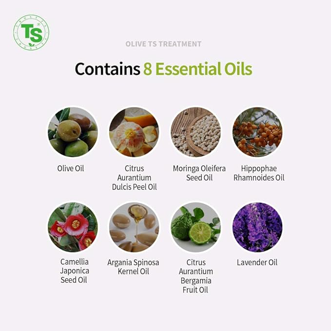Olive TS Treatment (17.6 Fl Oz / 500mL) | Treatment of Damaged Hair and Dry Scalp and Hair | Olive Oil Hair Treatment - Hydrating and Restorative| Silicone Free | All Hair Types