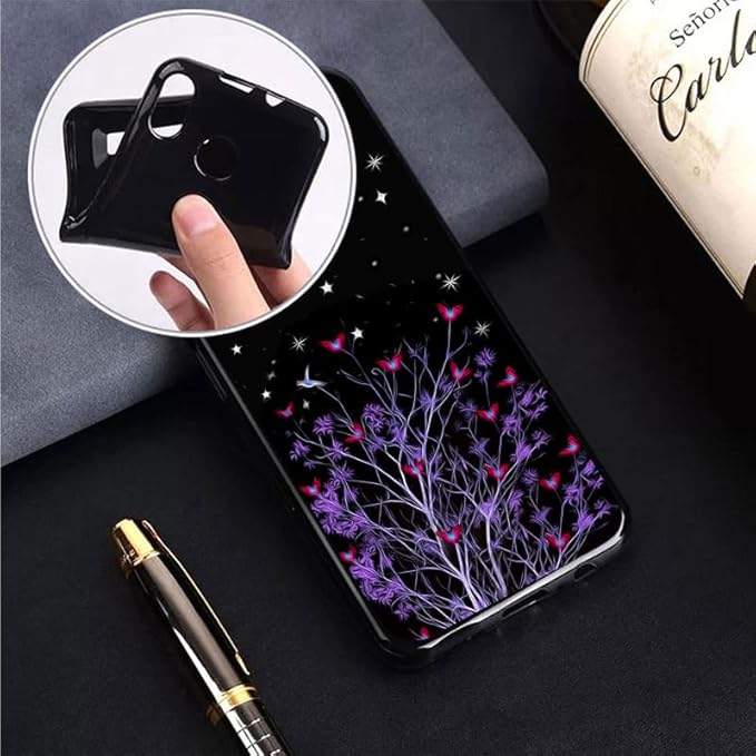 Case for Fossibot F109 5G (6.74"), Black Soft TPU Bumper Phone Case, Slim Shockproof Silicone Military Grade Drop Protective Shell for Fossibot F109 5G - Purple Night