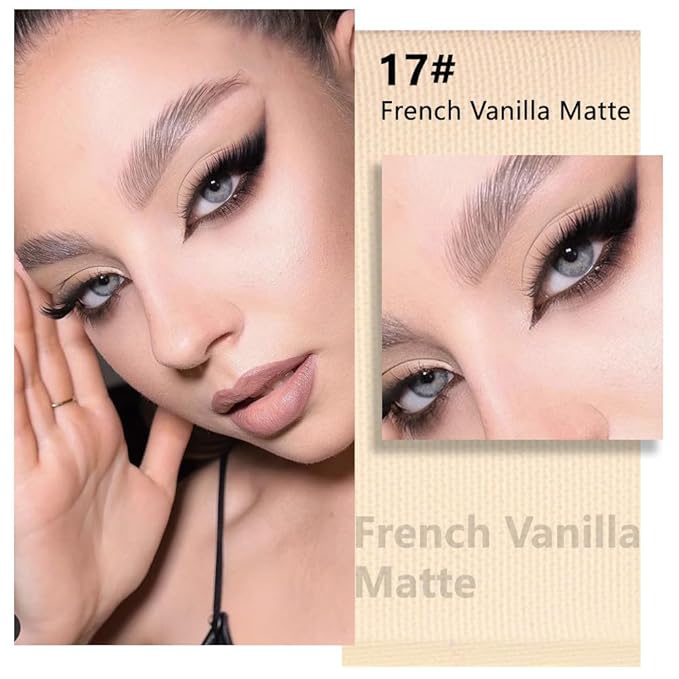 evpct Matte Nude Beige Eye Shadow Palette Makeup for Older Women, Natural Nude Base Cream Eyeshadow Palette Single for Older Women Matte, Monochrome High Pigment Mini Eyeshadow Primer Sombra Para Ojos