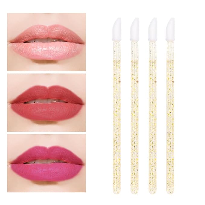 300 PCS Eyelash Extension Supplies Kit Disposable Micro Swab Brush Eyebrow Spoolies Lip Stick Brush Mascara Wand Applicator Makeup Brush Tool (White Black Gold Sets)