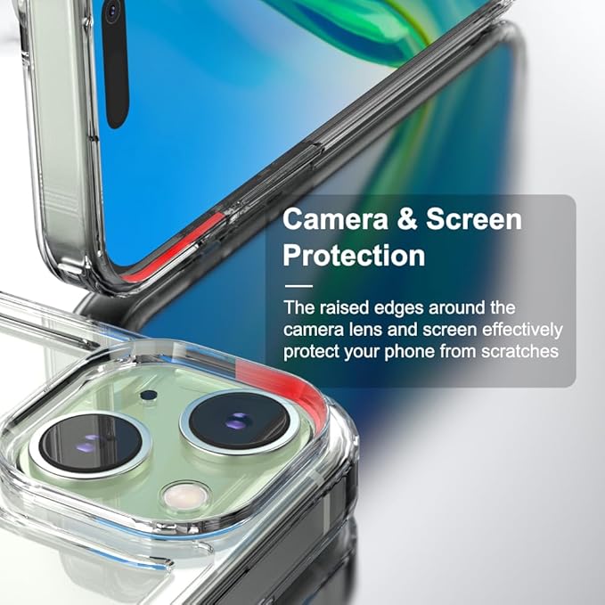 for iPhone 15 Clear Bumper Frame No-Back Case, Slim Fit Ultra-Light Anti-Yellowing Transparent Protection Phone Cover Case 6.1" 2023