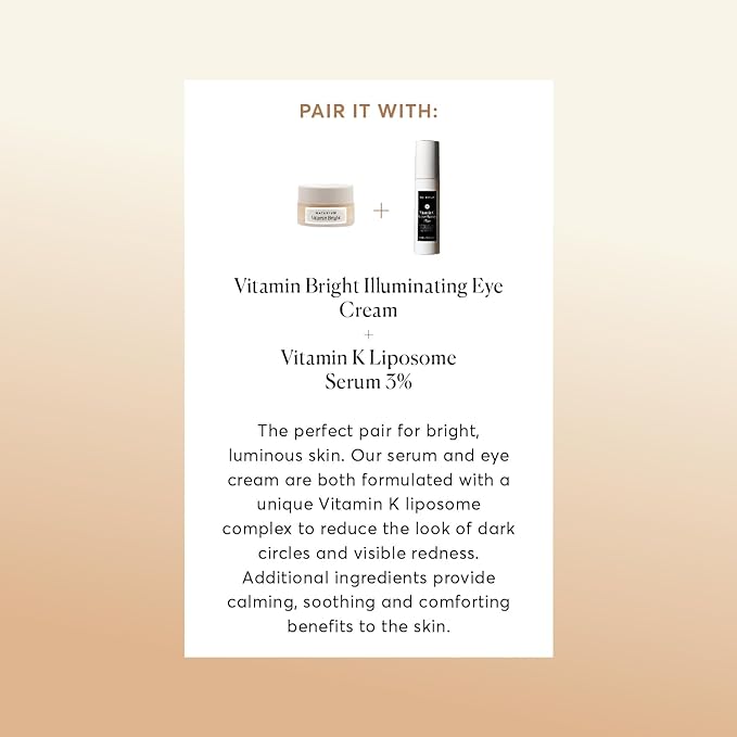 Naturium Vitamin Bright Illuminating Eye Cream, Under Eye Repair Cream for Dark Circles, with Vitamin K, Phyto-Complex, & Mineral Pigments, Medium/Deep, 0.5 oz